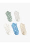 5'li Kalpli Patik Çorap Paketi Çok Renkli