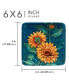 Golden Sunflowers Set of 4 Canape Plates