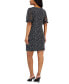 ფოტო #5 პროდუქტის Petite Short-Sleeve Round-Neck Sheath Dress