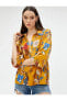 Фото #2 товара Рубашка Koton с длинным рукавом из вискозы с цветочным узором
