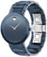 ფოტო #2 პროდუქტის Men's Swiss Sapphire Blue PVD Bracelet Watch 39mm