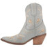 Dingo Primrose Embroidered Floral Snip Toe Cowboy Booties Womens Grey Casual Boo 9 - фото #3