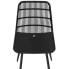 Фото #4 товара Krzesło plastikowe nowoczesne z ażurowym oparciem do 150 kg 4 szt. czarne