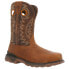 Фото #2 товара Rocky Carbon 6 11 Inch Waterproof Carbon Toe Pull On Work Mens Brown Work Safet