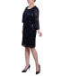 ფოტო #3 პროდუქტის Petite Sequined Bolero Jacket and Dress Set, 2 Piece