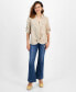 Фото #3 товара Petite Linen-Blend Twist-Hem Shirt, Created for Macy's