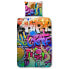 Фото #1 товара Пододеяльник Good Morning Graffiti 5481-P 135x200 см (пододеяльник + наволочка) - уличный арт, многоцветный, 100% хлопок, дышащий, впитывающий, влагоотводящий