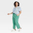 Фото #2 товара Women's High-Rise Pull-On Tapered Pants - Universal Thread Green 2X