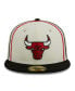 Фото #2 товара Men's Cream, Black Chicago Bulls Piping 2-Tone 59FIFTY Fitted Hat