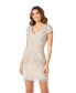 Фото #1 товара Women's Brooklyn Beaded Fitted Short Dress with Open Back