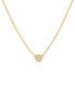 ფოტო #1 პროდუქტის Diamond Bezel-Set Solitaire Pendant Necklace (1/4 ct. t.w.) in 14k Gold, 16" + 2" extender