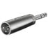 Wentronic XLR Adapter - AUX Jack - 6.35 mm Stereo Male to XLR Male - XLR - 6.35 mm - Stainless steel