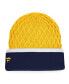 Men's Gold, Navy Nashville Predators Iconic Striped Cuffed Knit Hat