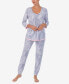Фото #4 товара Women's 3/4 Sleeve 2 Piece Pajama Set