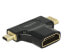 Фото #1 товара Delock HDMI-A/HDMI Mini-C+ Micro-D - F/M+M - HDMI - Mini-HDMI + Micro-HDMI - Female - Male - Gold - 3840 x 2160 pixels