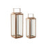 Lantern Home ESPRIT Golden Metal Crystal Modern 20 x 20 x 55 cm (2 Pieces)