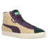 Фото #4 товара Puma Basket Vintage Sherpa High Top Mens Green Sneakers Casual Shoes 381179-01