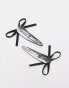 Accessorize 2 pack bow hair clips in black