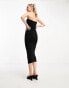 New Look bandeau maxi dress in black