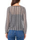 ფოტო #2 პროდუქტის Women's Sheer Layered-Look Flared-Sleeve Top