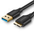 Фото #1 товара Kabel przewód do dysku USB-A 3.0 - Micro USB-B SuperSpeed 5Gb/s 1m czarny
