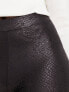 JDY embossed leggings in black snake print