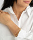 ფოტო #3 პროდუქტის Tarnish Resistant 14K Gold-Plated Stainless Steel Double Row Bangle Bracelet