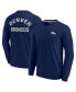 Фото #1 товара Men's and Women's Navy Denver Broncos Super Soft Long Sleeve T-shirt