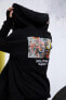 Фото #4 товара Ветровка женская defacto Coool Jean-Michel Basquiat Lisanslı Baskılı Oversize Fit Kapüşonlu Куртка из толстого хлопкового смесового материала с принтом