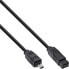 InLine 1m 9 Pin Male to 4 Pin Male FireWire 1394b Cable