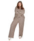 ფოტო #2 პროდუქტის Women's Hacci Wide Leg Soft Lightweight Lounge Pants