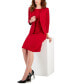 ფოტო #3 პროდუქტის Women's Stretch Crepe Open-Front Roll-Sleeve Jacket