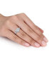 ფოტო #4 პროდუქტის Certified Diamond (1 ct. t.w.) Heart-Shape Double Halo Engagement Ring in 14k White Gold