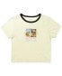 ფოტო #1 პროდუქტის Juniors' Dreamin' Cropped Cotton Graphic T-Shirt