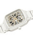 Women's Swiss Automatic True Square Diamond (1/10 ct. t.w.) White Ceramic Bracelet Watch 38mm