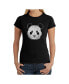 ფოტო #1 პროდუქტის Women's Word Art T-Shirt - Panda Face