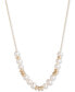 Фото #1 товара Gold-Tone & Freshwater Pearl Beaded Statement Necklace, 16" + 3" extender