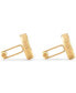 ფოტო #2 პროდუქტის Gold-Tone IP Stainless Steel Mismatch Logo Black Cuff Links