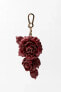 LEATHER FLOWER KEY RING