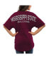 Фото #1 товара Women's Maroon Mississippi State Bulldogs Oversized T-shirt