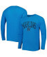 Men's Blue Miami Marlins Inertia Raglan Long Sleeve Henley T-shirt