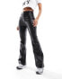 Hollister faux leather flared trouser in black