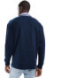 Tommy Jeans colorblock crest rugby top in navy