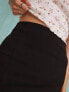 Фото #11 товара Miss Selfridge bengaline seam detail mini skirt in black
