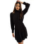 Фото #1 товара & Other Stories frill high neck long sleeve dress with puff sleeves in black