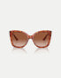 Фото #1 товара Vogue eyewear rectangle sunglasses with brown lens in yellow Havana