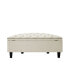 Jolie Upholstered Tufted Half Moon Storage Ottoman with Nailhead Trim