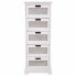 Chest of drawers Alexandra House Living White Cane Paolownia wood MDF Wood 29 x 91 x 35 cm