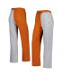 ფოტო #1 პროდუქტის Women's Texas Orange, Gray Texas Longhorns Colorblock Cozy Tri-Blend Lounge Pants