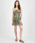 Фото #4 товара Juniors' Printed Tiered Ruffle-Trim Fit & Flare Dress